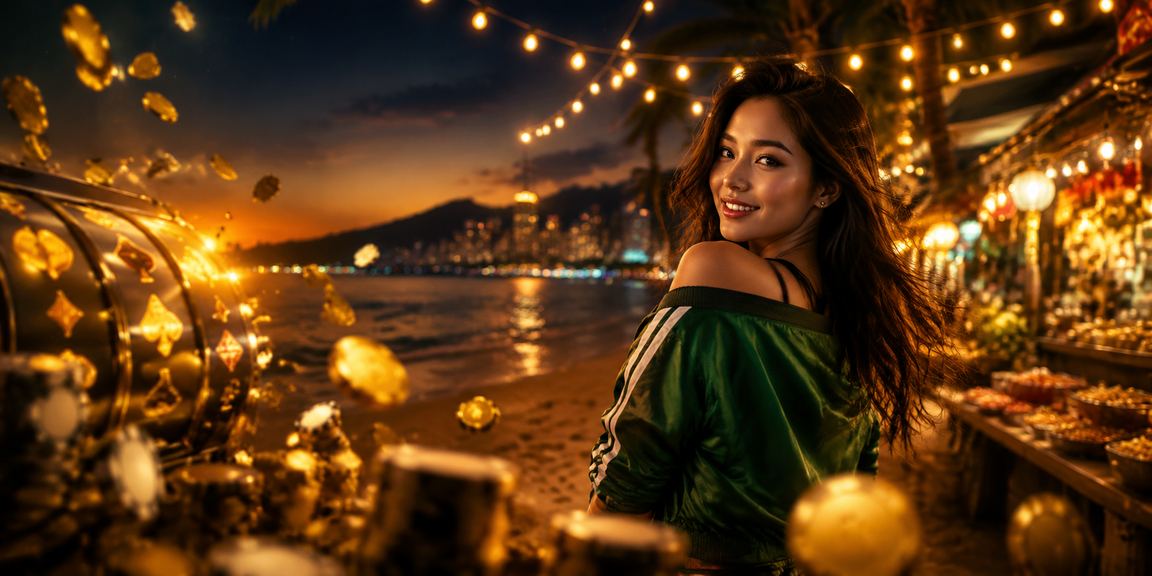Người chơi slot và nhận voucher tại chợ đêm Phú Quốc